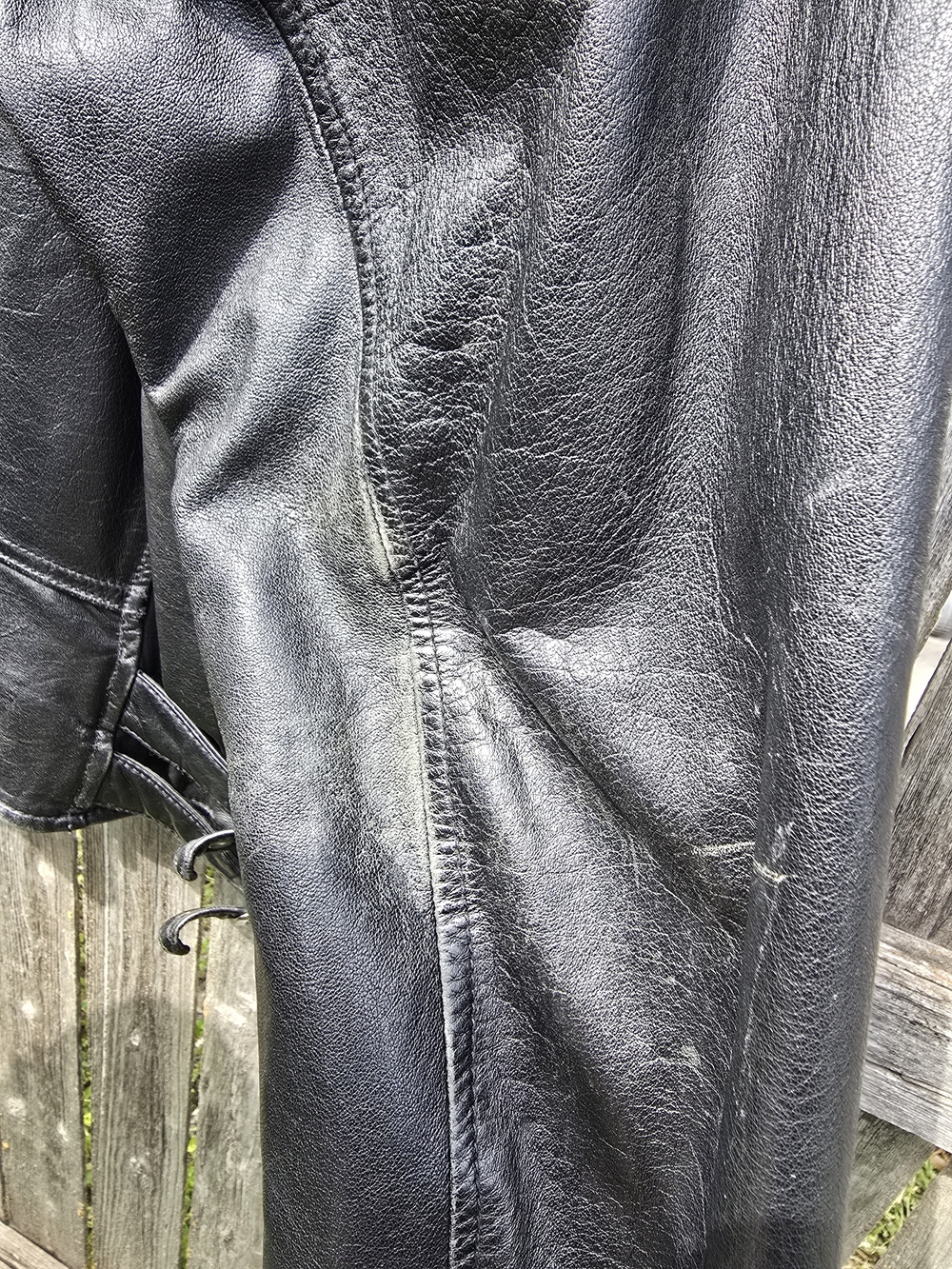 Berman's Men’s Black Leather Zip Motorcycle Jacket With Remvable Liner - Picture 9 of 9